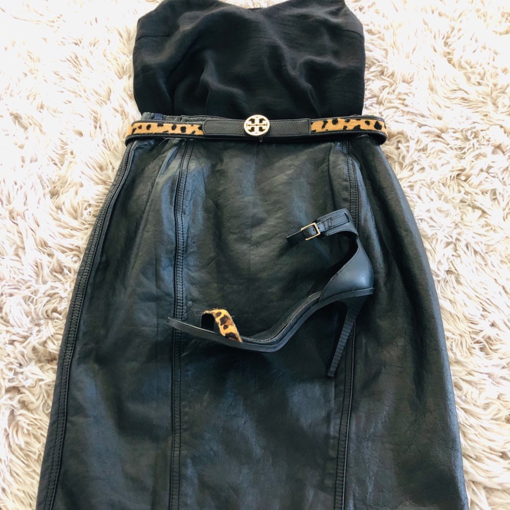Vintage leather skirt